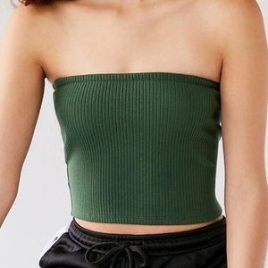 NWOT Green Knit Tube Top
